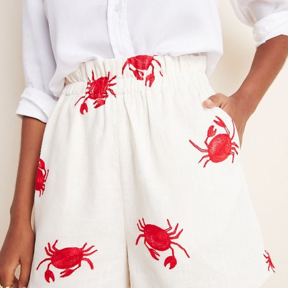 NWT Anthropologie Beach Day Embroidered Shorts - Picture 4 of 6